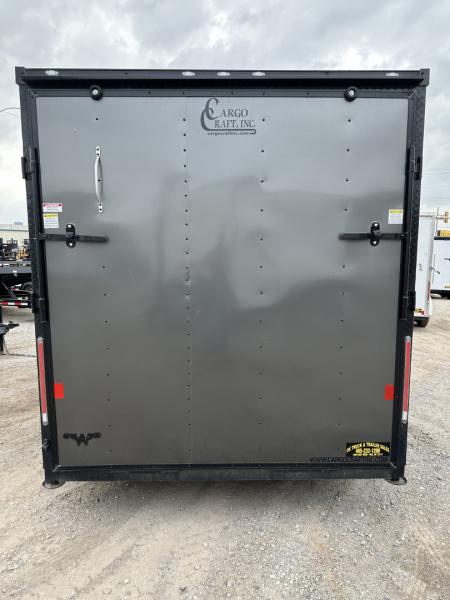 New 2025 Cargo Craft 7'x14'x7' Elite V Nose Sport in Charcoal Gray Black out, drings and ramp door Cargo / Enclosed Trailer