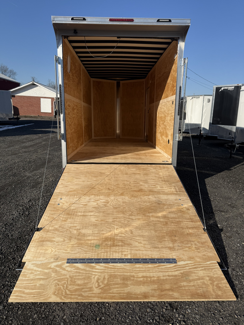 New 2026 Homesteader 7x16IH V-Nose - 7'6" Interior - SILVER - REAR SPOILER ATV/UTV HEIGHT