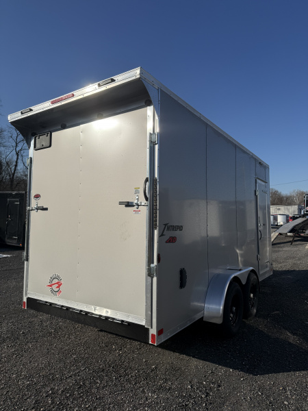 New 2026 Homesteader 7x16IH V-Nose - 7'6" Interior - SILVER - REAR SPOILER ATV/UTV HEIGHT