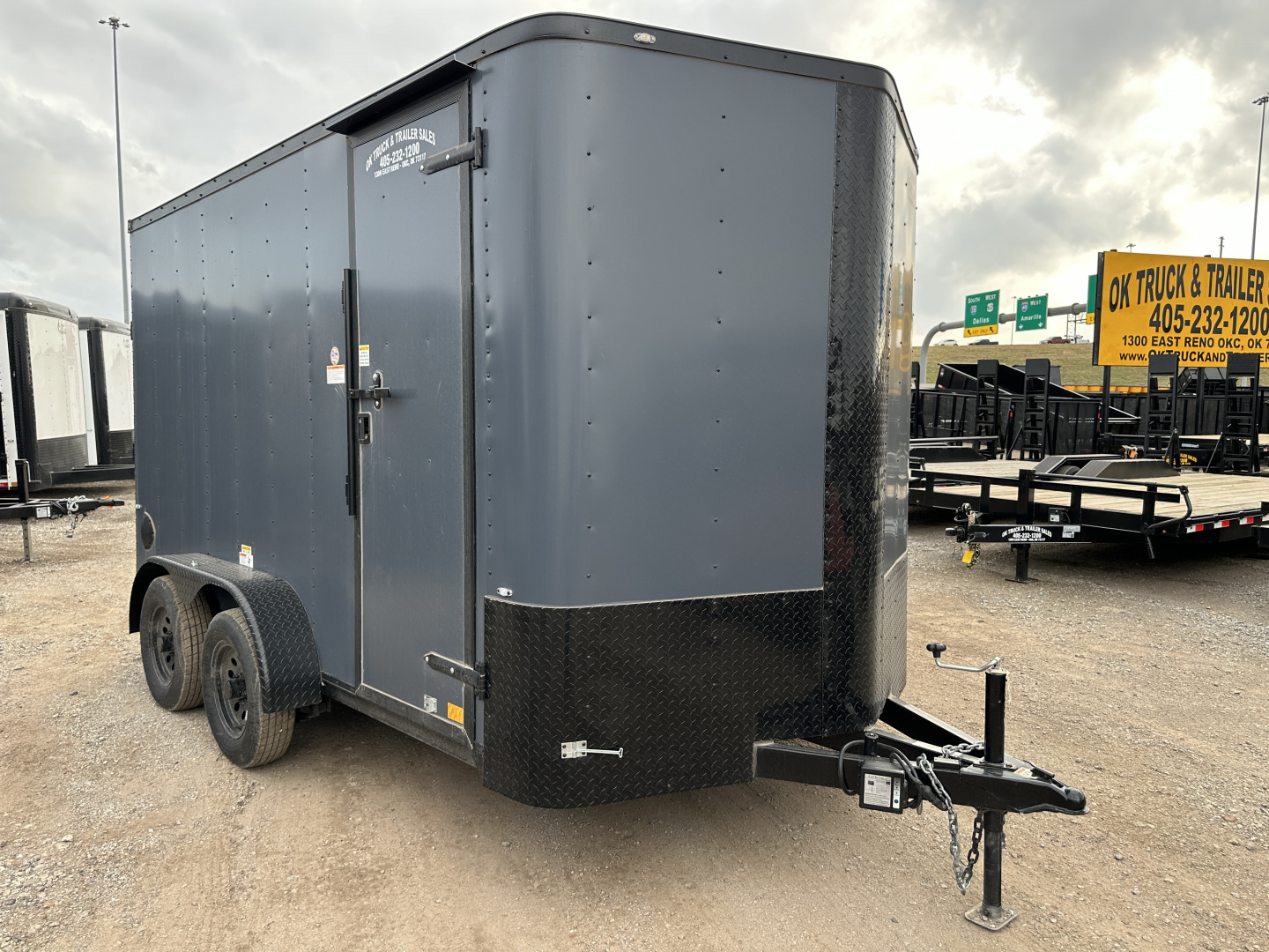 New 2025 Cargo Craft 7'x14'x7' tall Elite V Nose Sport, ramp door, slate blue Cargo / Enclosed Trailer