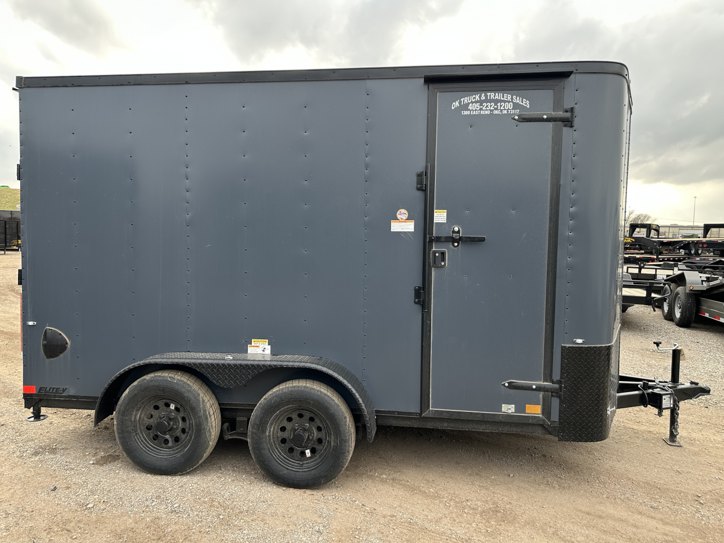 New 2025 Cargo Craft 7'x14'x7' tall Elite V Nose Sport, ramp door, slate blue Cargo / Enclosed Trailer