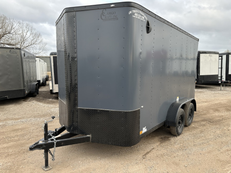 New 2025 Cargo Craft 7'x14'x7' tall Elite V Nose Sport, ramp door, slate blue Cargo / Enclosed Trailer