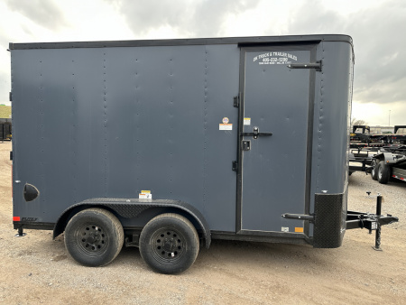 New 2025 Cargo Craft 7'x14'x7' tall Elite V Nose Sport, ramp door, slate blue Cargo / Enclosed Trailer
