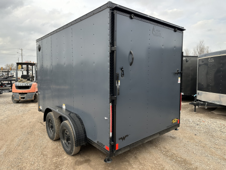 New 2025 Cargo Craft 7'x14'x7' tall Elite V Nose Sport, ramp door, slate blue Cargo / Enclosed Trailer