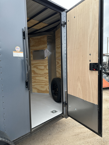 New 2025 Cargo Craft 7'x14'x7' tall Elite V Nose Sport, ramp door, slate blue Cargo / Enclosed Trailer