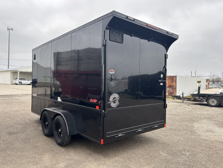 New 2026 Homesteader Trailer INTREPID 7 X 14 FT CARGO TRAILER BLACK OUT & OHV PKG RAMP DOOR 7 FT INTERIOR POLYCORE