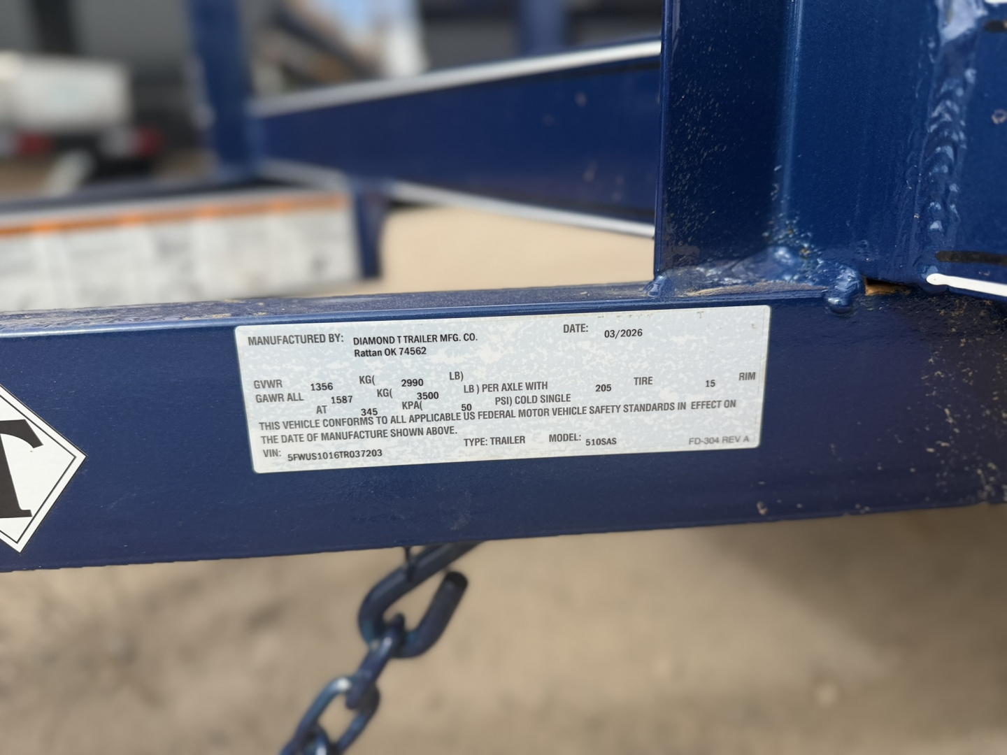 New 2026 Diamond T 5-10 Ramp Gate Utility 3K GVWR