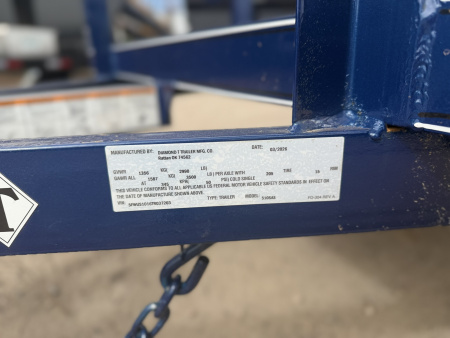 New 2026 Diamond T 5-10 Ramp Gate Utility 3K GVWR