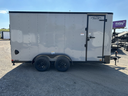 New 2026 Cargo Craft 7'x16'x7' tall Elite V Nose Sport, Ramp, Dove Gray Cargo / Enclosed Trailer
