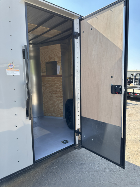 New 2026 Cargo Craft 7'x16'x7' tall Elite V Nose Sport, Ramp, Dove Gray Cargo / Enclosed Trailer