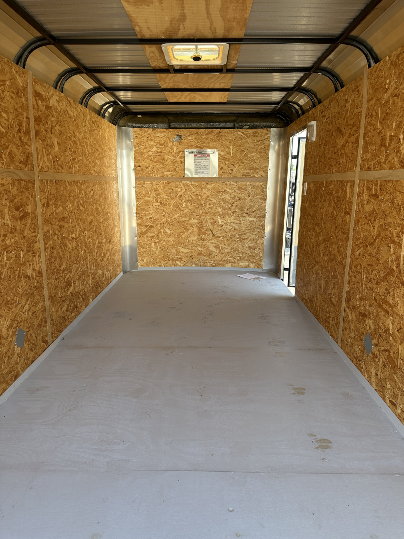 Used 2022 Cargo Craft 7'x16'x6'6" Explorer Package, Ramp door & Black Cargo / Enclosed Trailer