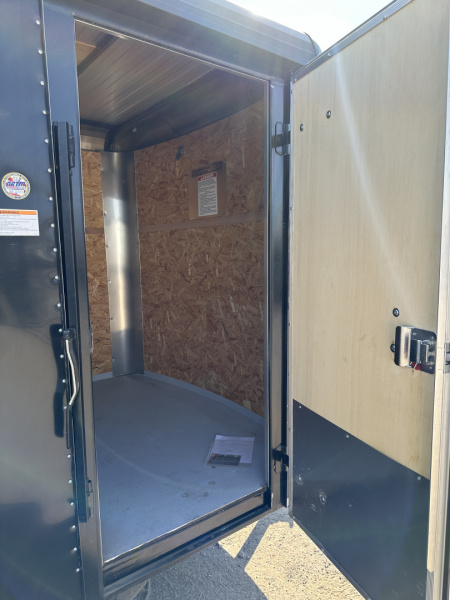 Used 2022 Cargo Craft 7'x16'x6'6" Explorer Package, Ramp door & Black Cargo / Enclosed Trailer