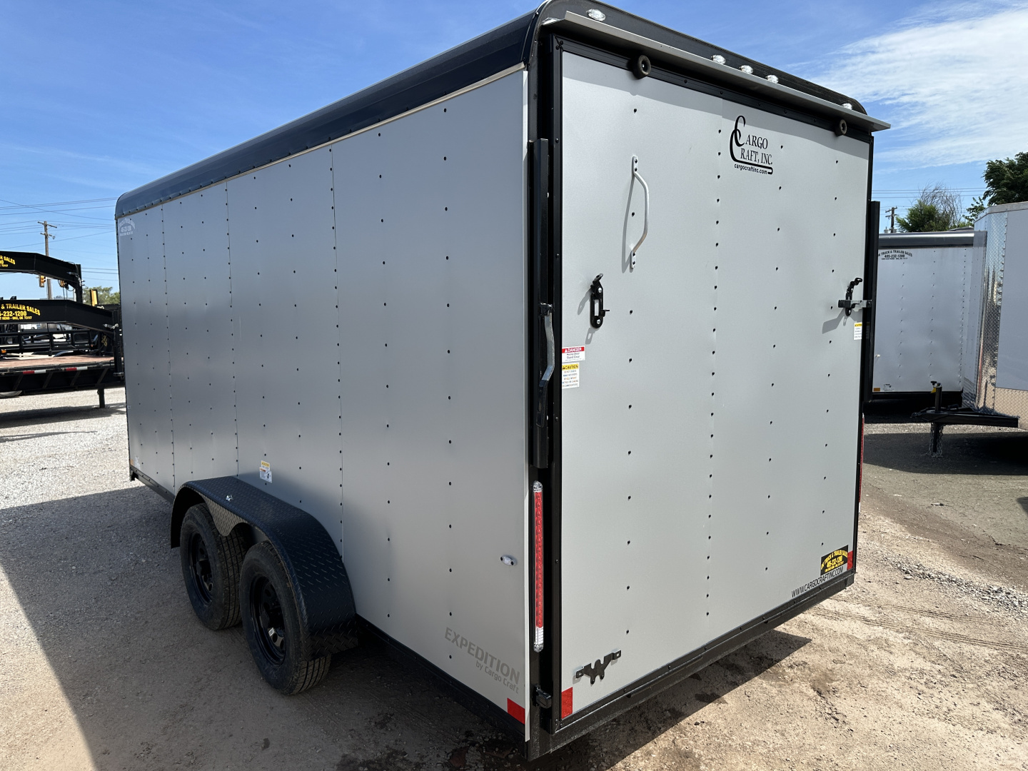 New 2026 Cargo Craft 7'x16'x7' Tall Expedition Extreme Silver Black out with ramp door Cargo / Enclosed Trailer