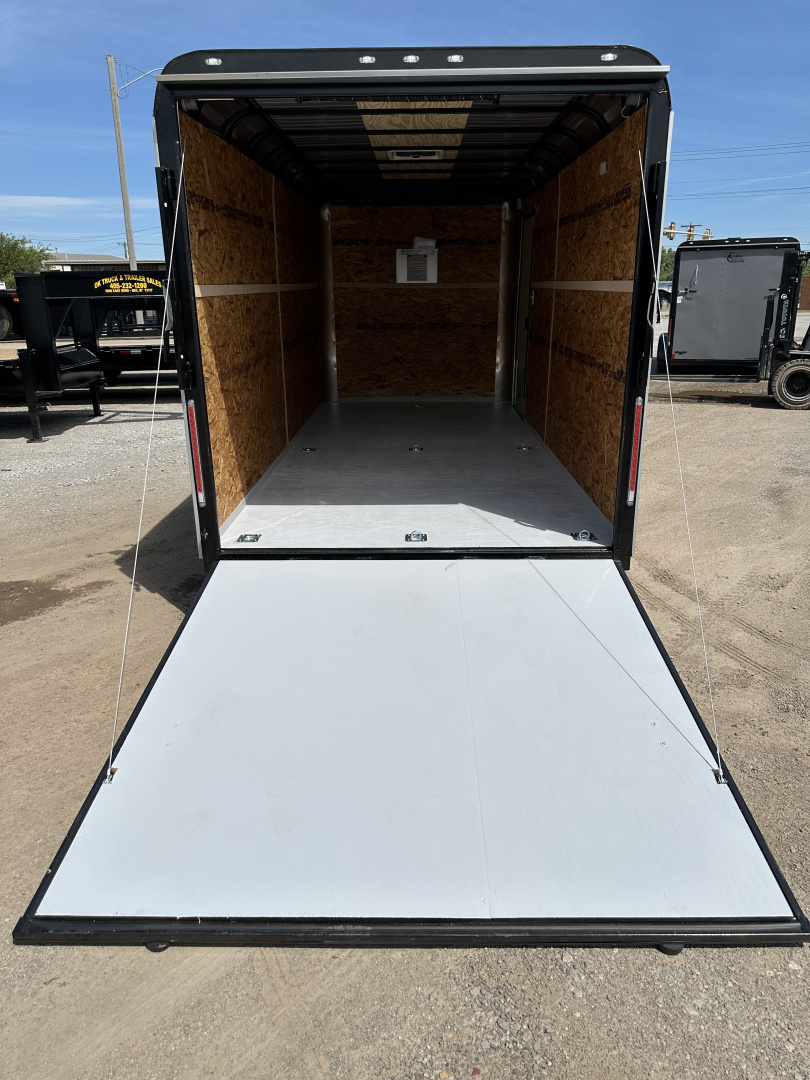 New 2026 Cargo Craft 7'x16'x7' Tall Expedition Extreme Silver Black out with ramp door Cargo / Enclosed Trailer