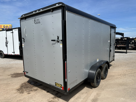 New 2026 Cargo Craft 7'x16'x7' Tall Expedition Extreme Silver Black out with ramp door Cargo / Enclosed Trailer