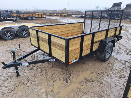 New 2026 AMO 76x10 High Woodside Utility Trailer W/ Led Lights and Spring Assist Gate