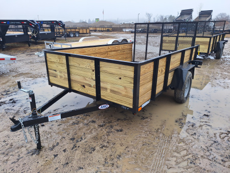 New 2026 AMO 76x10 High Woodside Utility Trailer W/ Led Lights and Spring Assist Gate