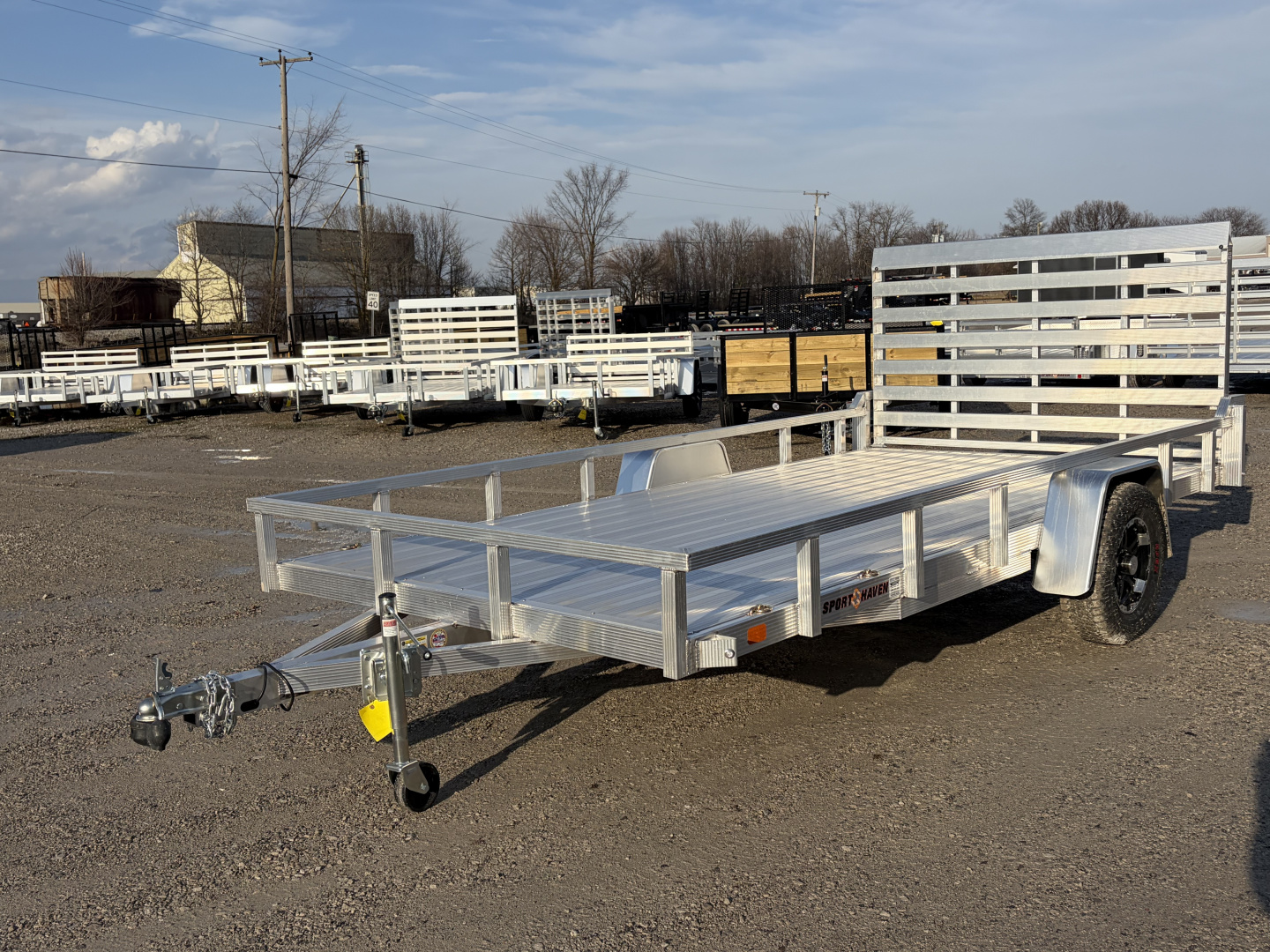 New 2026 Sport Haven AUTX714D (7' x 14') 2.9K Aluminum Utility Trailer
