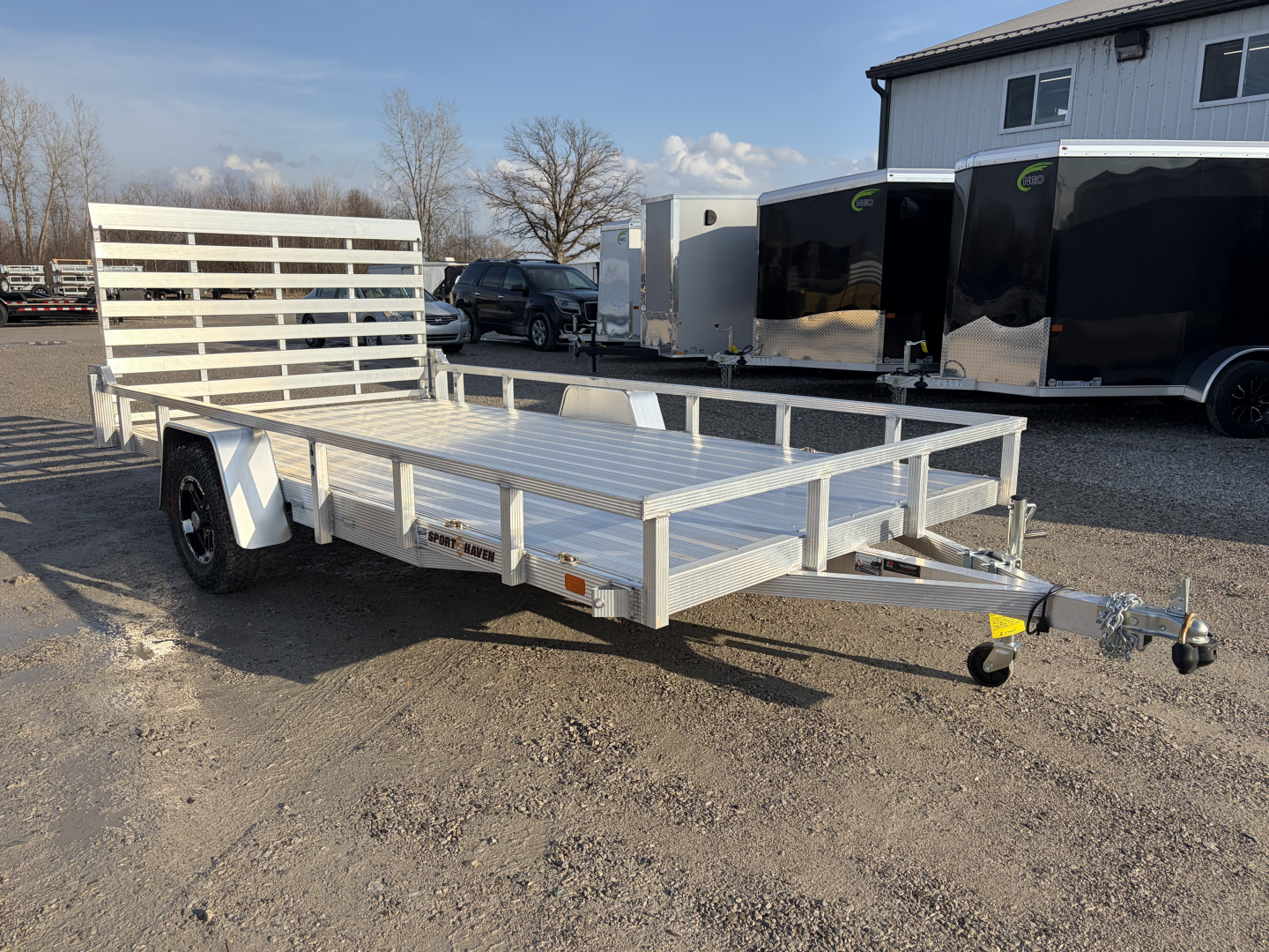 New 2026 Sport Haven AUTX714D (7' x 14') 2.9K Aluminum Utility Trailer