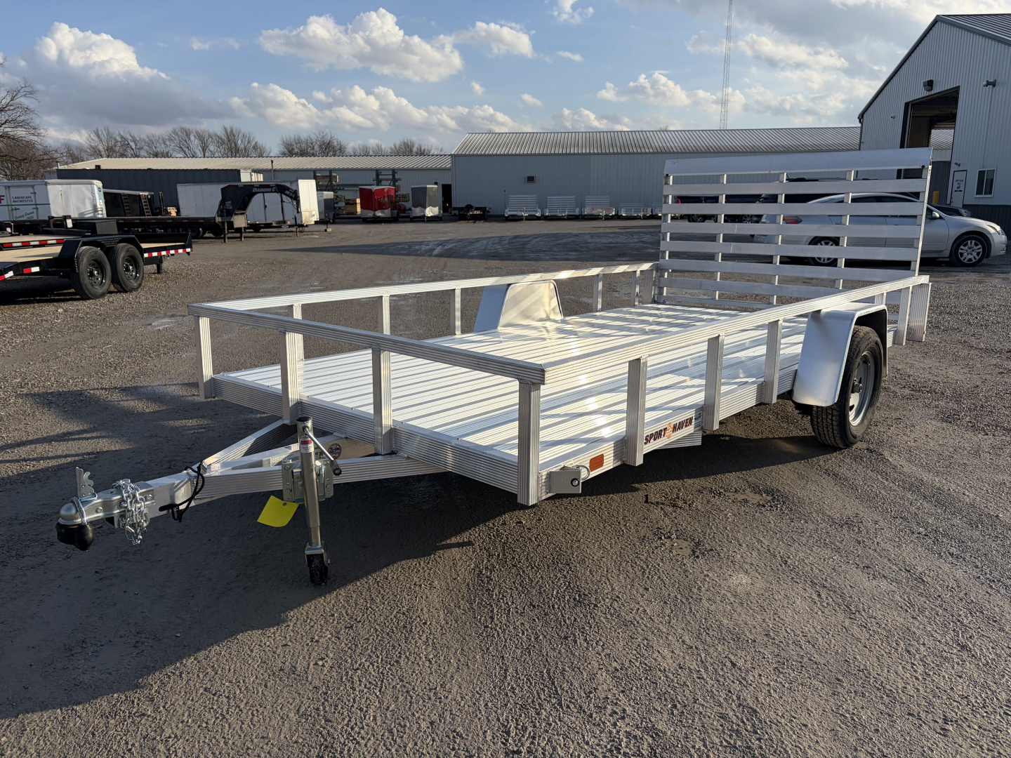 New 2026 Sport Haven AUTE714D (7' X 14') 2.9K Aluminum Utility Trailer