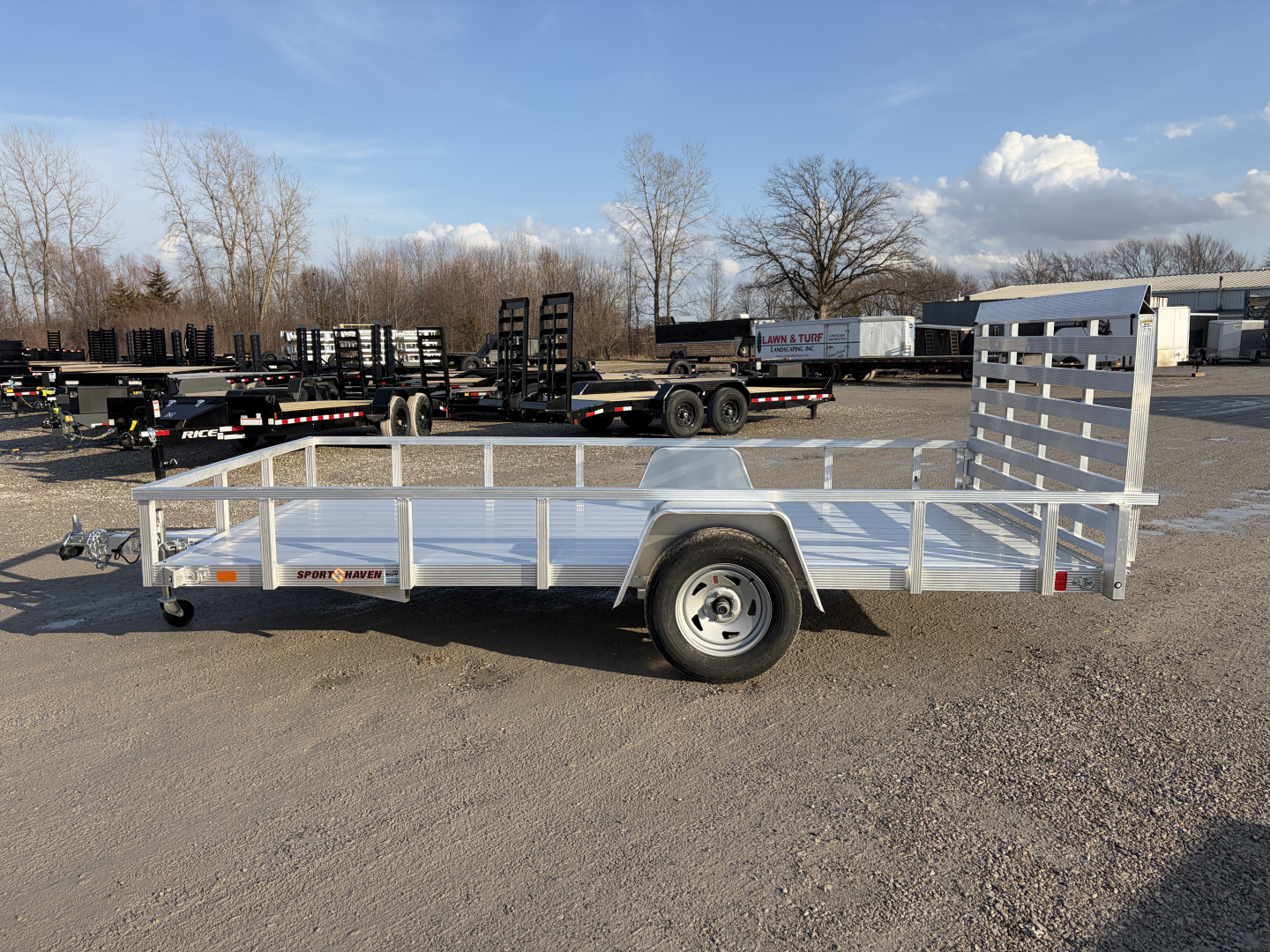 New 2026 Sport Haven AUTE714D (7' X 14') 2.9K Aluminum Utility Trailer
