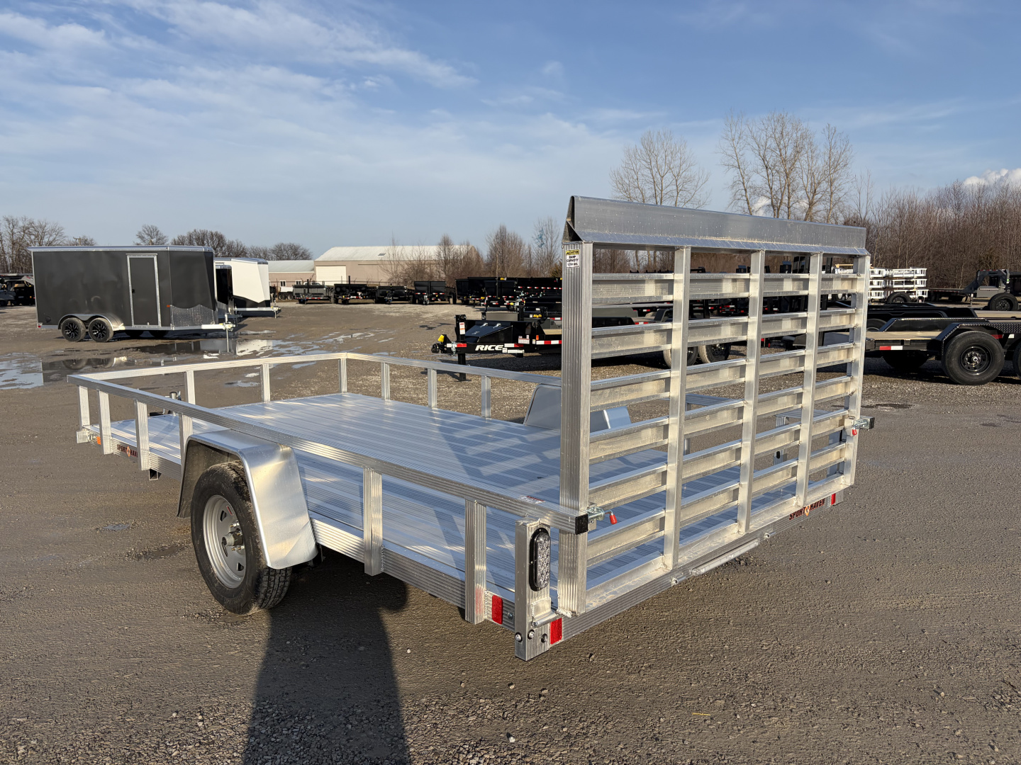 New 2026 Sport Haven AUTE714D (7' X 14') 2.9K Aluminum Utility Trailer