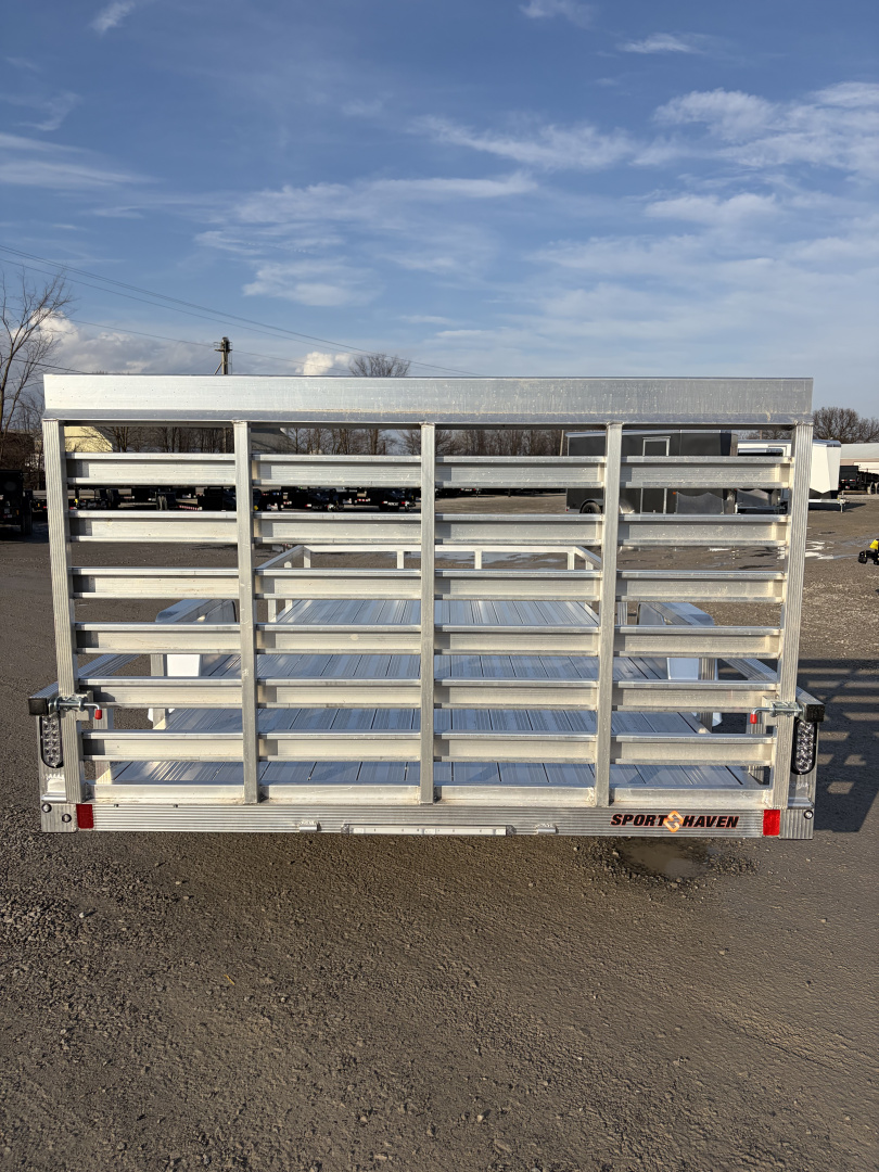 New 2026 Sport Haven AUTE714D (7' X 14') 2.9K Aluminum Utility Trailer