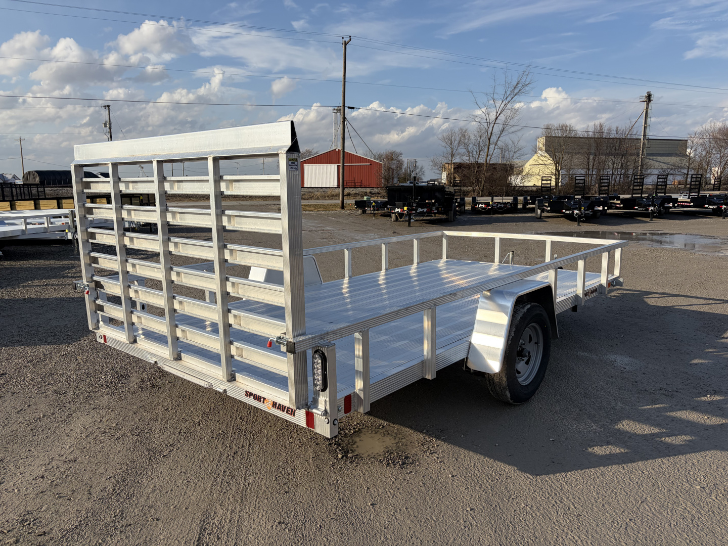 New 2026 Sport Haven AUTE714D (7' X 14') 2.9K Aluminum Utility Trailer