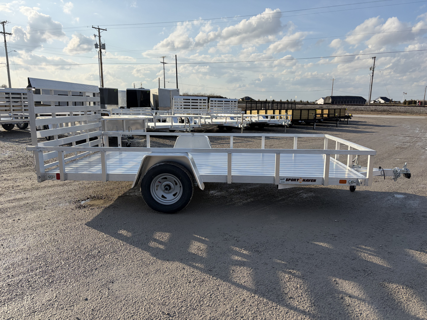 New 2026 Sport Haven AUTE714D (7' X 14') 2.9K Aluminum Utility Trailer