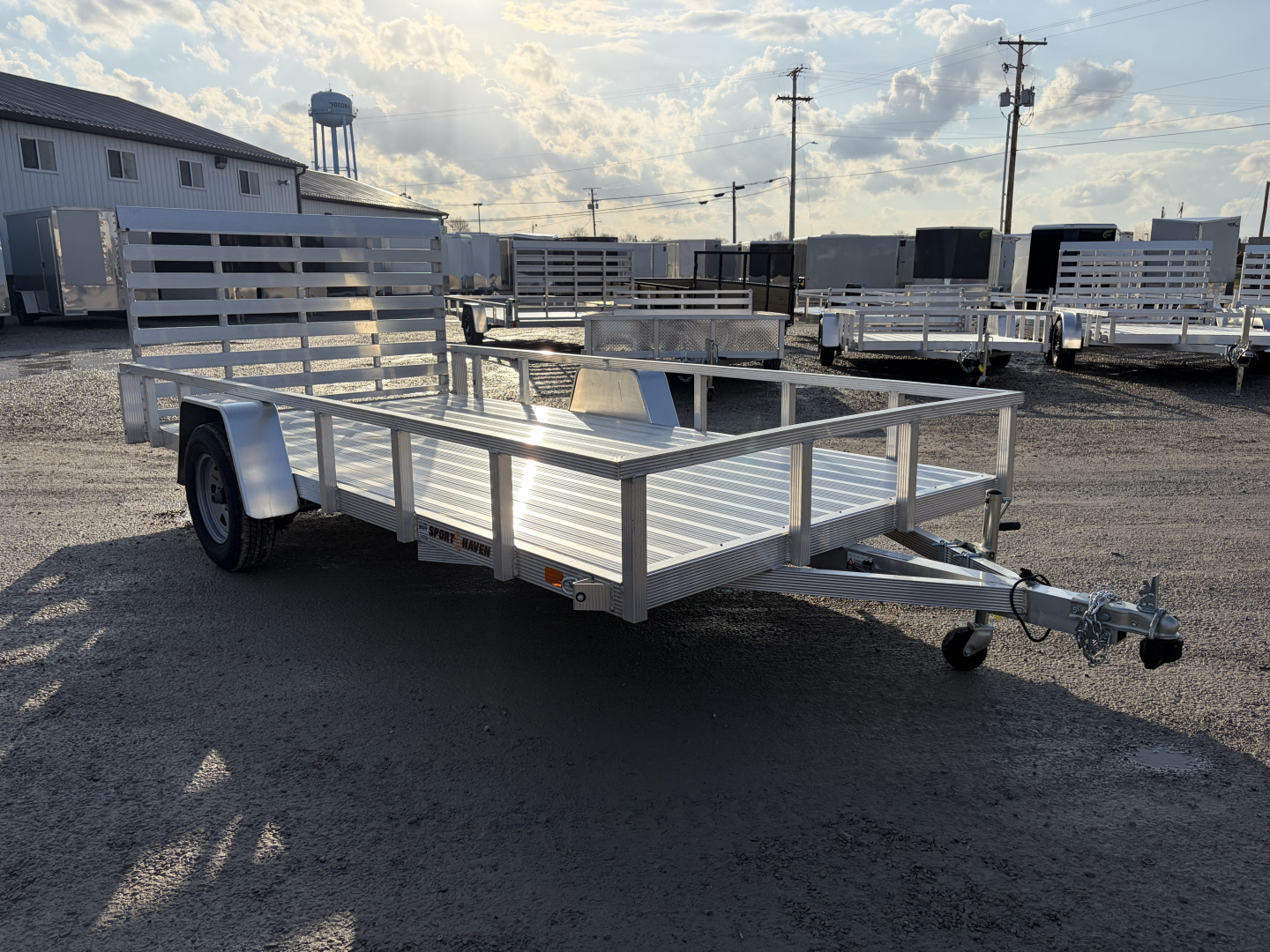 New 2026 Sport Haven AUTE714D (7' X 14') 2.9K Aluminum Utility Trailer