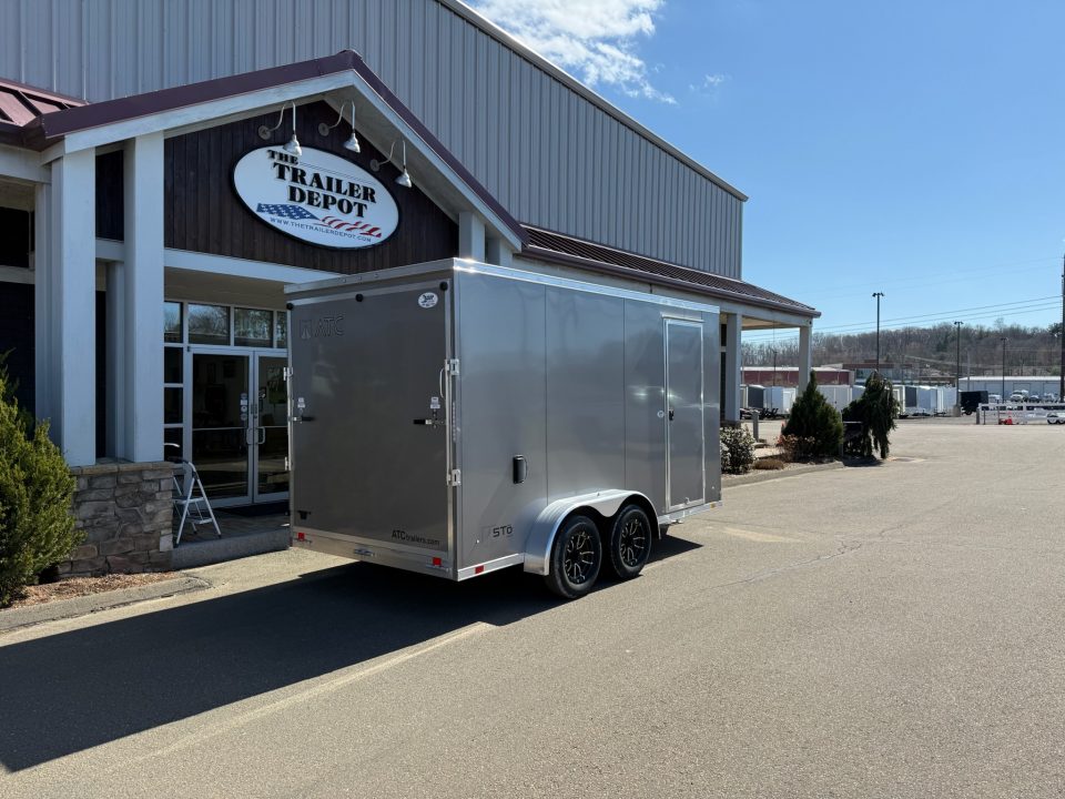 New ATC 7' x 14' + 2' V-Nose Enclosed Cargo Trailer with Ramp Door 7.7K