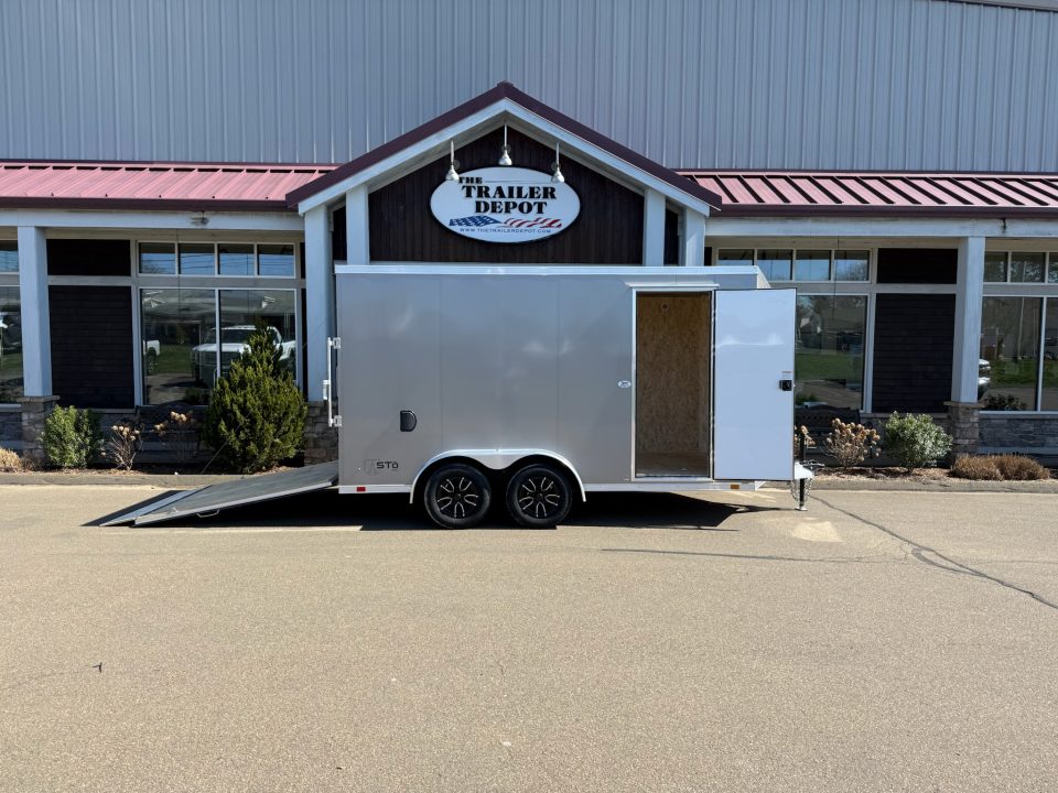 New ATC 7' x 14' + 2' V-Nose Enclosed Cargo Trailer with Ramp Door 7.7K