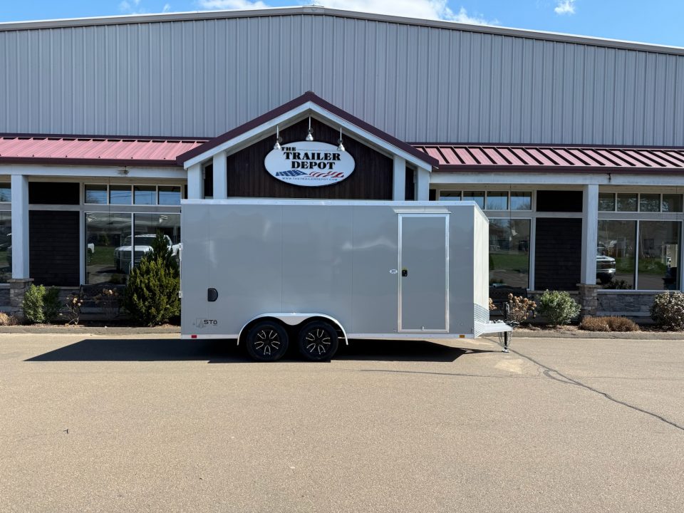 New ATC 7' x 16' + 2' V-Nose Enclosed Cargo Trailer with Ramp Door 7.7K
