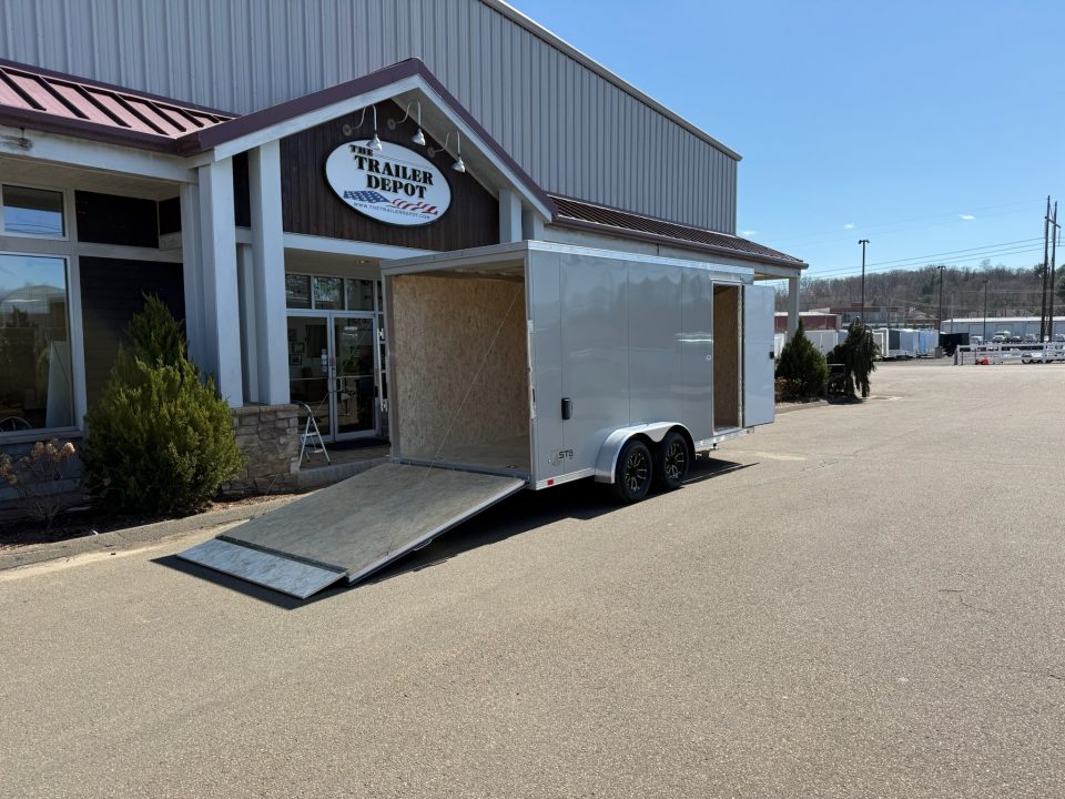 New ATC 7' x 16' + 2' V-Nose Enclosed Cargo Trailer with Ramp Door 7.7K