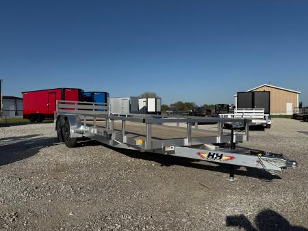 New 2026 H&H Aluminum 82 x20' 7k Rail Side Utility Trailer