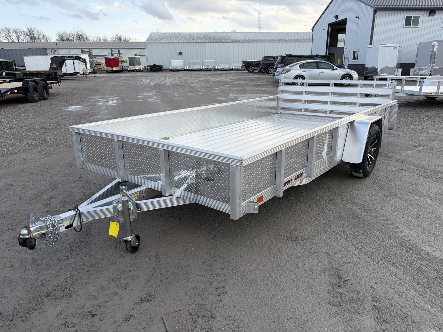 New 2026 SPORT HAVEN AUT714D (7' X 14') 2.9K Aluminum Utility Trailer w/ ATP Sides