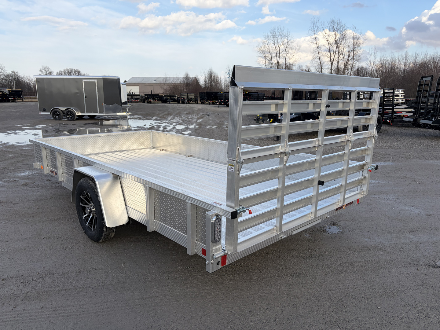 New 2026 SPORT HAVEN AUT714D (7' X 14') 2.9K Aluminum Utility Trailer w/ ATP Sides