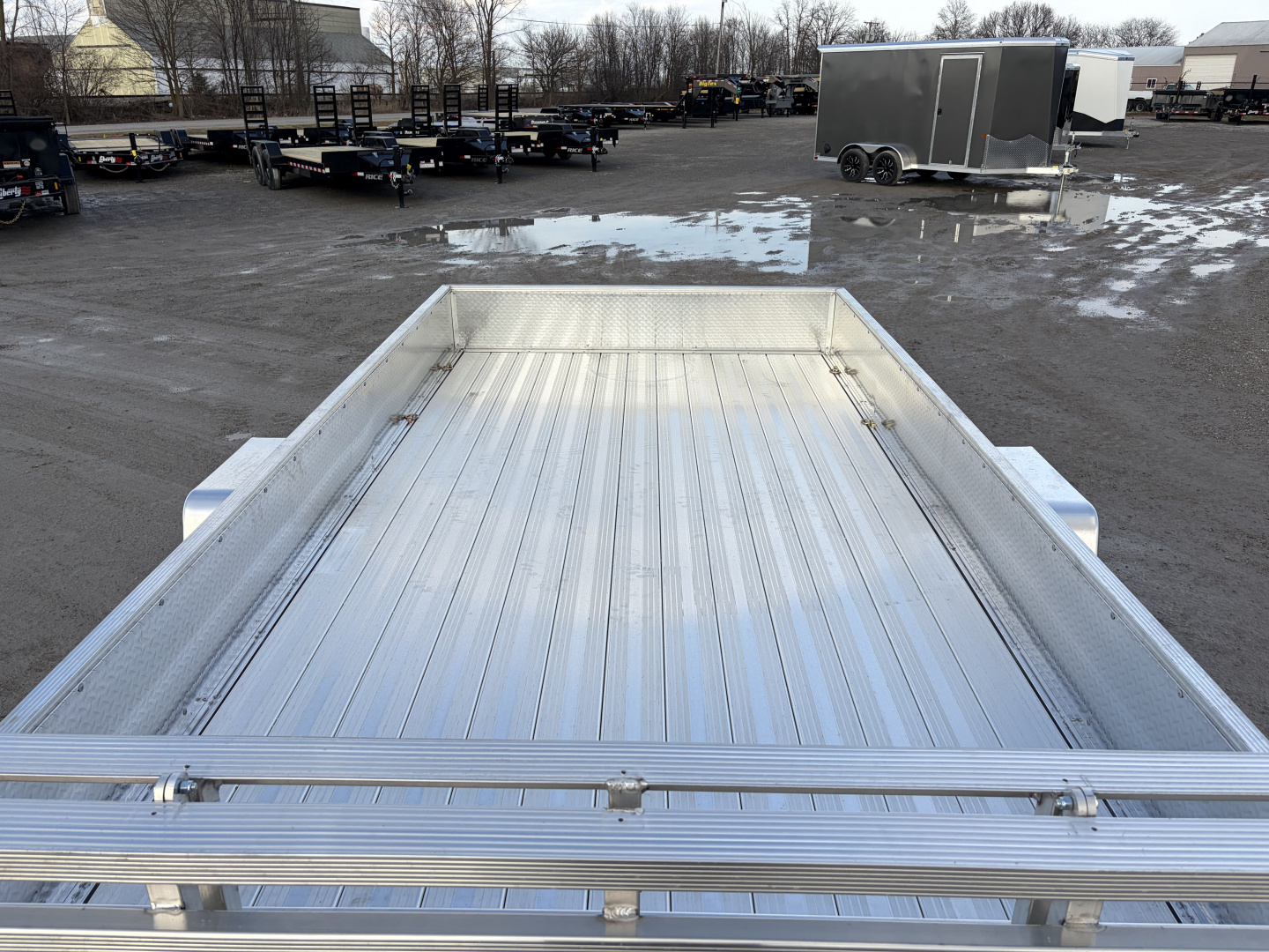 New 2026 SPORT HAVEN AUT714D (7' X 14') 2.9K Aluminum Utility Trailer w/ ATP Sides