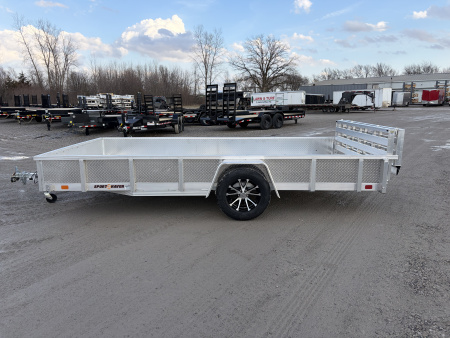 New 2026 SPORT HAVEN AUT714D (7' X 14') 2.9K Aluminum Utility Trailer w/ ATP Sides