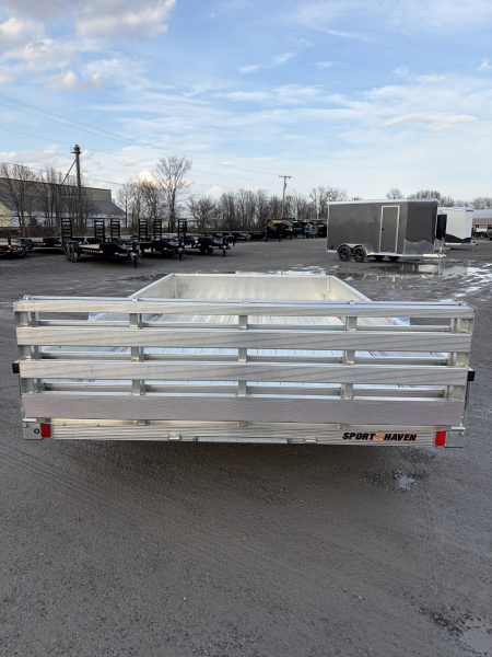 New 2026 SPORT HAVEN AUT714D (7' X 14') 2.9K Aluminum Utility Trailer w/ ATP Sides
