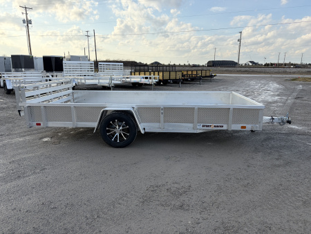 New 2026 SPORT HAVEN AUT714D (7' X 14') 2.9K Aluminum Utility Trailer w/ ATP Sides