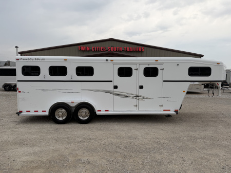 Used 2008 Trails West 3 Horse Gooseneck With Mid Tack Horse Trailer