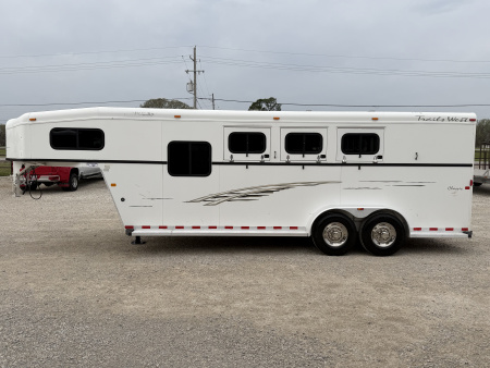 Used 2008 Trails West 3 Horse Gooseneck With Mid Tack Horse Trailer