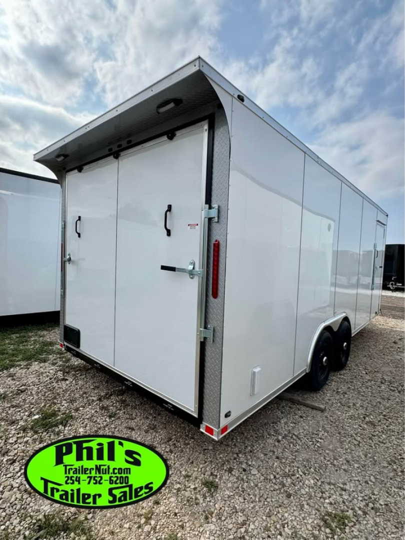 New 2026 8.5X20 ENCLOSED CAR HAULER Cargo / Enclosed Trailer REAR WING & .080 EXTERIOR!