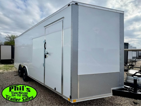 New 2026 8.5X20 ENCLOSED CAR HAULER Cargo / Enclosed Trailer REAR WING & .080 EXTERIOR!