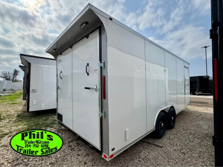 New 2026 8.5X20 ENCLOSED CAR HAULER Cargo / Enclosed Trailer REAR WING & .080 EXTERIOR!