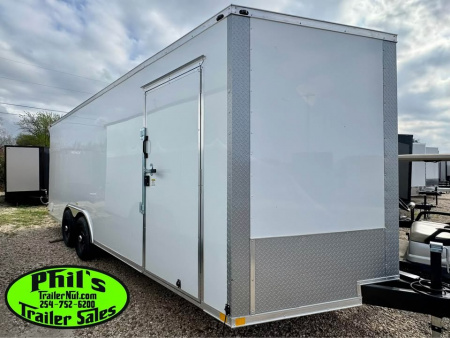 New 2026 8.5X20 ENCLOSED CAR HAULER Cargo / Enclosed Trailer REAR WING & .080 EXTERIOR!
