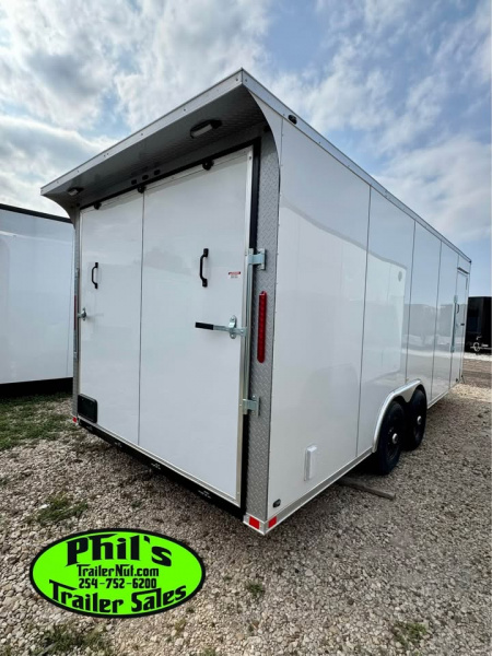 New 2026 8.5X20 ENCLOSED CAR HAULER Cargo / Enclosed Trailer REAR WING & .080 EXTERIOR!