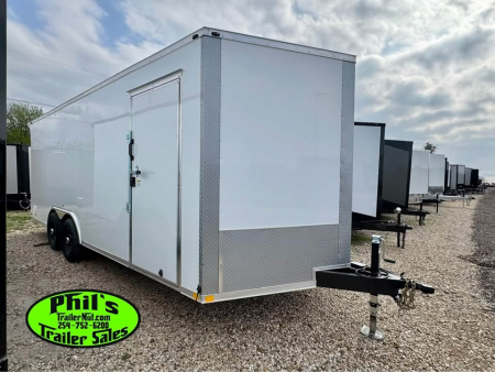 New 2026 8.5X20 ENCLOSED CAR HAULER Cargo / Enclosed Trailer REAR WING & .080 EXTERIOR!