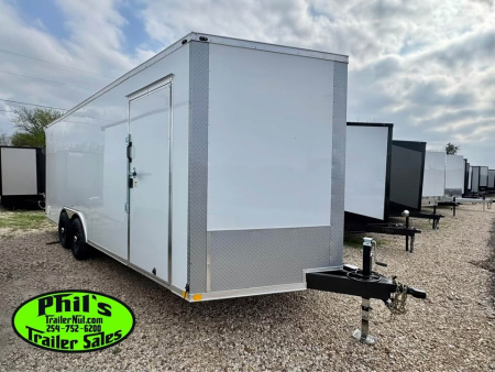 New 2026 8.5X20 ENCLOSED CAR HAULER Cargo / Enclosed Trailer REAR WING & .080 EXTERIOR!